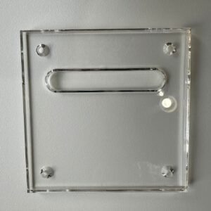 DROPBOX ESCUTCHEON CLEAR LARGE WITH SIGN